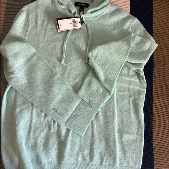 Ralph Lauren RLX Blue Green Hoodie cashmere,washable - Picture 7 of 15